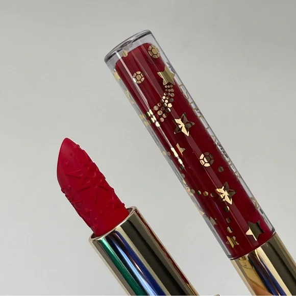 Estée Lauder Limited Edition STARLET RED Lipstick Rouge & RUBY QUARTZ Lip Gloss - Picture 5 of 7